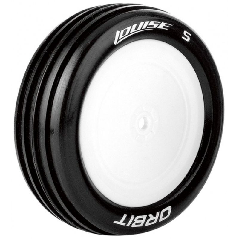 Louise R/C E-Orbit 1/10 2WD Front Buggy Tire, Soft, Mounted on White LT3182SWLF
