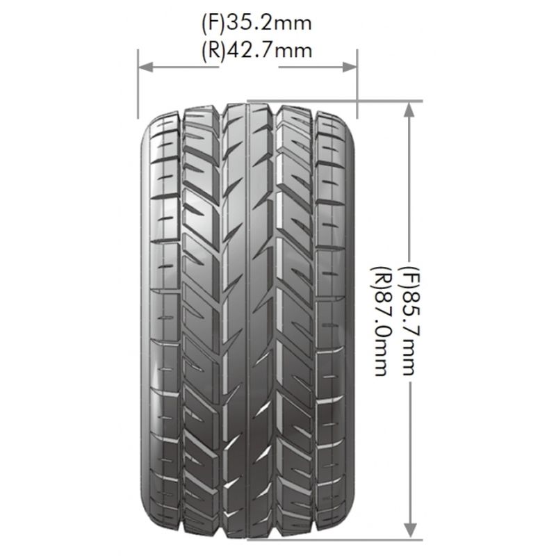 Louise R/C E-Rocket 1/10 4WD Rear Buggy Tire, Soft, Mounted on White LT3188SWKR