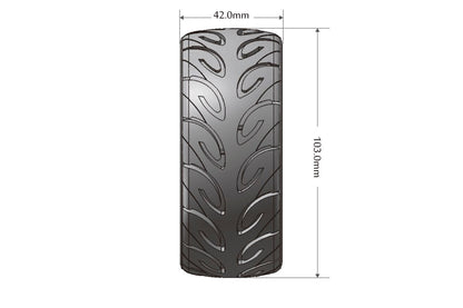 Louise R/C MFT GT-Tarmac 1/8 GT Tires, 17mm Hex, Soft, Mounted on Black Spoke Rim, Front/Rear (2) LT3285SB