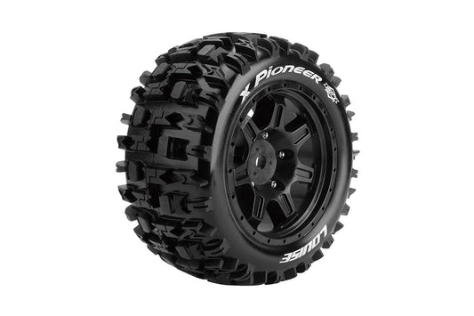Louise R/C MFT X-Pioneer X-MAXX Sport Monster Truck Tires Mounted, 24mm Hex, (2) LT3296B