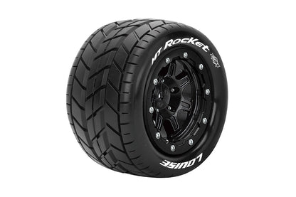 Louise MT-ROCKET Traxxas Maxx Sport Belted MFT Tires Bead-Lock 2.8 Rims 1/2-Offset Hex 17mm (2)