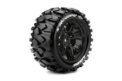Louise R/C MFT X-Rowdy Sport Monster Truck Belted Tires, 24mm Hex, Mounted (2) Kraton 8S LT3351BM