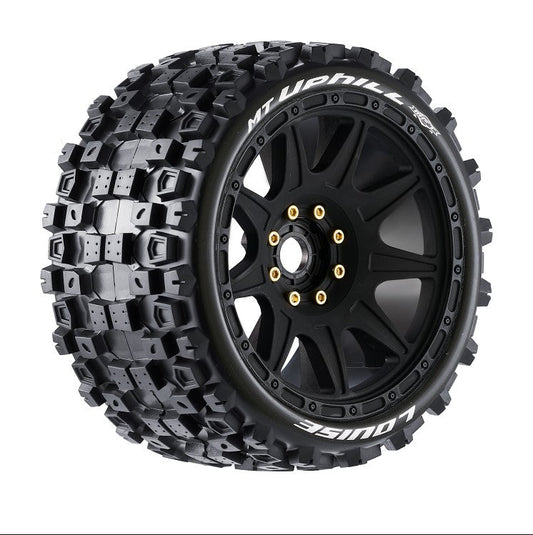 Louise R/C MT-Uphill Speed 1/8 3.2 Monster Truck Belted Tires Mounted Low Profile 17mm Hex 0" & 1/2" Offset (2) LT3354SB