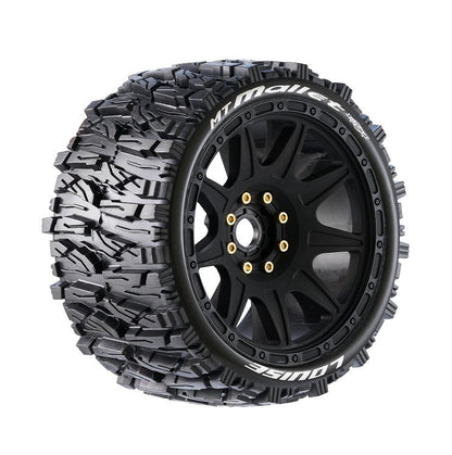 Louise R/C MT-Mallet Speed 1/8 Monster Truck Belted Tires Mounted Low Profile 17mm Hex 0" & 1/2" Offset (2) LT3355SB