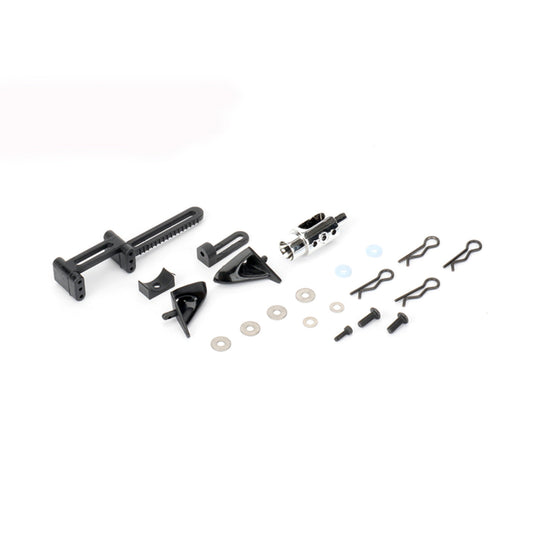 Louise R/C Back Millor and Exhaust Pipe, Fits Drift & Rally NHA439