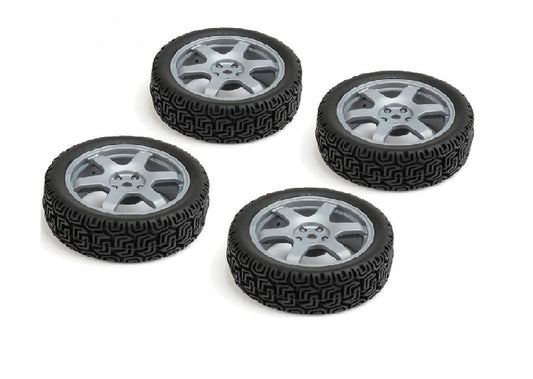 Louise R/C 1/10 Rally Tires 6 Spoke Wheel Gray / ET-0mm (4pcs) NHA486