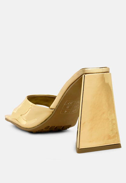lovebug triangular block heel sandals by London Rag