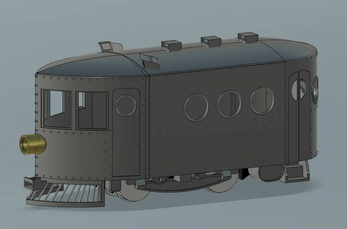 SJP-BS02 21-foot McKeen railcar