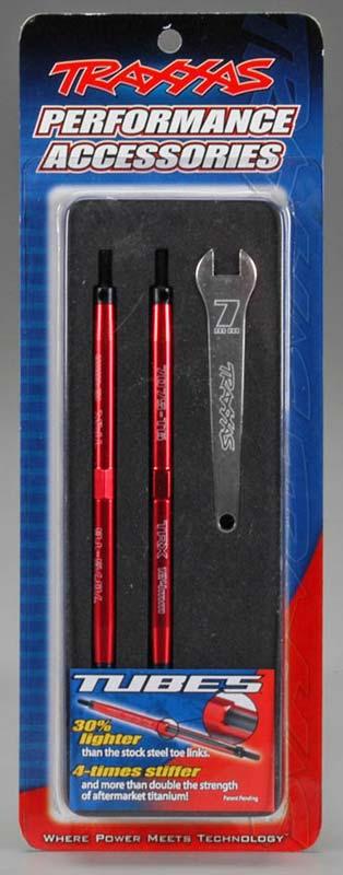 Traxxas 5143R Toe Links 124mm Rear (2) Red T-Maxx E-Maxx