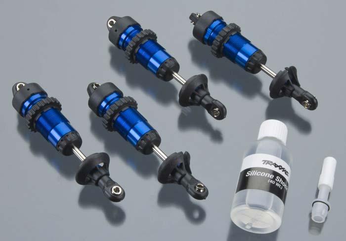 Traxxas 5460A Aluminum GTR Shocks Blue (4) Jato Slayer E-Revo Revo Summit XO-1