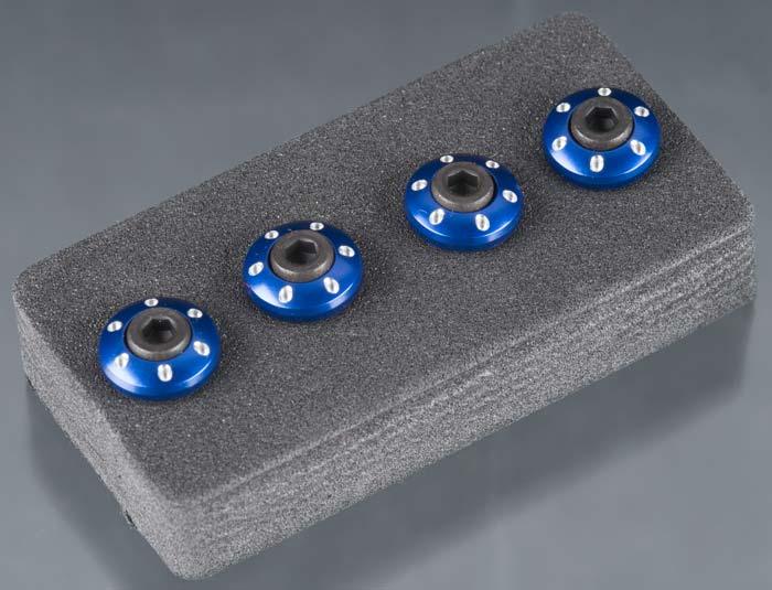 Traxxas 7668 Wheel Nut Washer Aluminum Blue 3x12mm CS (4) LaTrax Teton / SST