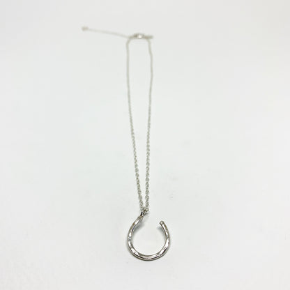 Hanging Lucky Horseshoe Charm Necklace by Jennifer Cervelli Jewelry