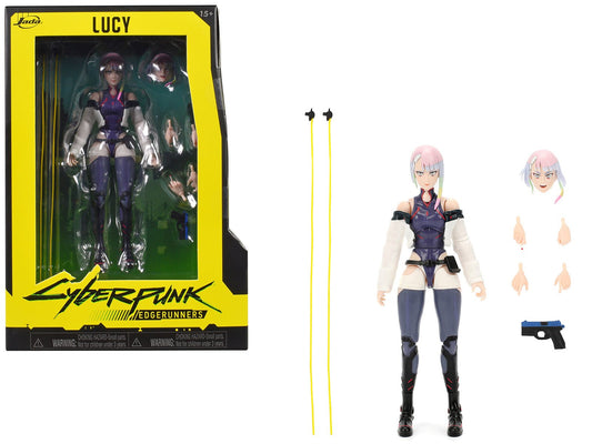 Lucy 6" Moveable Figure with Accessories and Alternate Head and Hands "Cyberpunk: Edgerunners" (2022) TV Series Model by Jada  free shipping USA