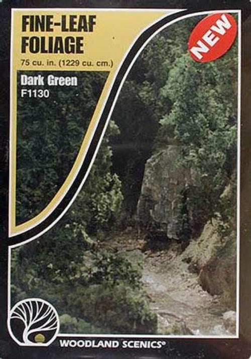 Woodland Scenics F1130 Fine Leaf Foliage Dark Green Bag Train Scenery