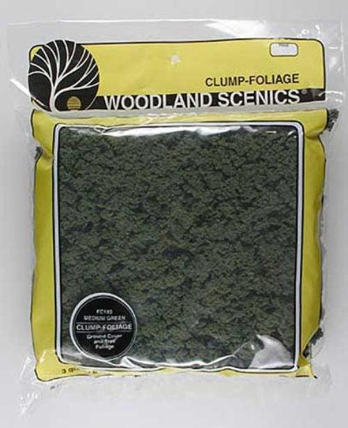 Woodland Scenics FC183 N/HO Clump Foliage Medium Green Train Scenery