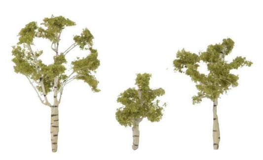 Woodland Scenics TR1605 N/HO Prem Paper Birch Tree 1-11/16" 3" (3)Train Scenery