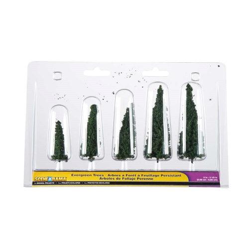 Woodland Scenics SP4154 Scene-A-Rama Evergreen Trees (5Pack) (2")