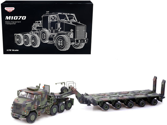 M1070 Heavy Equipment Transporter Army Camouflage "Armor Premium" Series 1/72 Diecast Model by Panzerkampf  free shipping USA