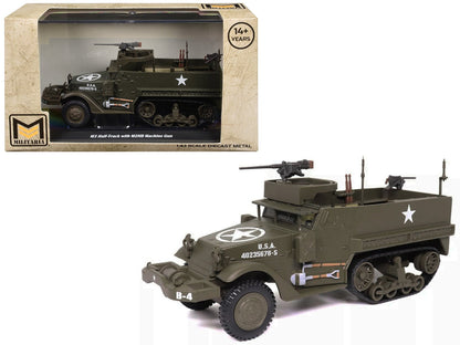 M3 Half-Track AFV with M2HB Machine Gun Olive Drab "United States Army" 1/43 Diecast Model by Militaria Die Cast  free shipping USA