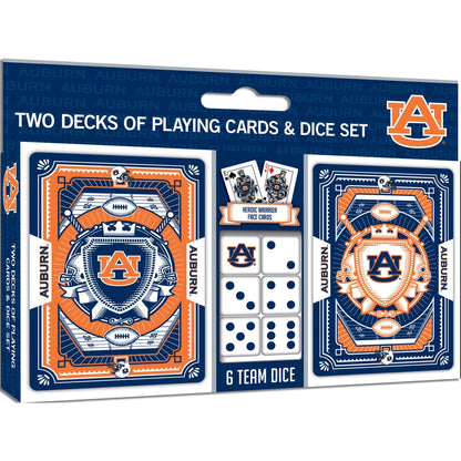 Auburn Tigers - 2-Pack Playing Cards & Dice Set by MasterPieces Puzzle Company INC