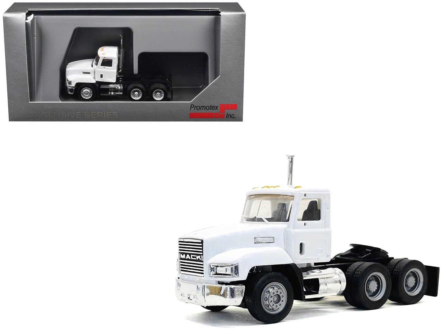 Mack 603 Short Day Cab White 1/87 (HO) Plastic Model Car by Promotex  free shipping USA