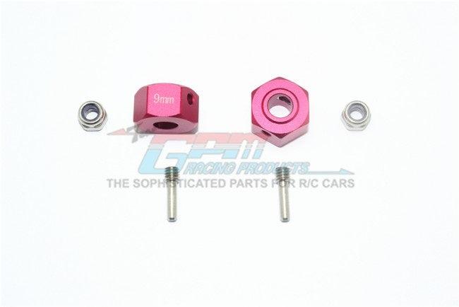 GPM ALUMINUM HEX ADAPTERS 9MM Arrma Granite RED