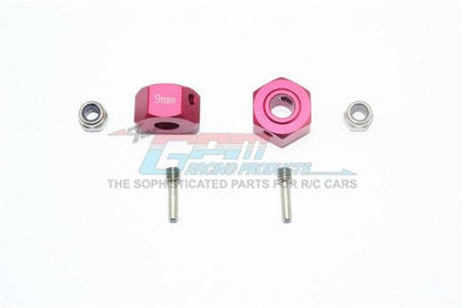 GPM ALUMINUM HEX ADAPTERS 9MM Arrma Granite RED