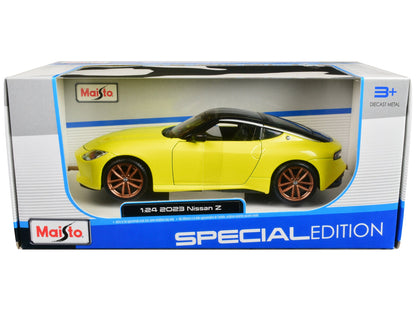 2023 Nissan Z Yellow Metallic with Black Top "Special Edition" Series 1/24 Diecast Model Car by Maisto  free shipping USA
