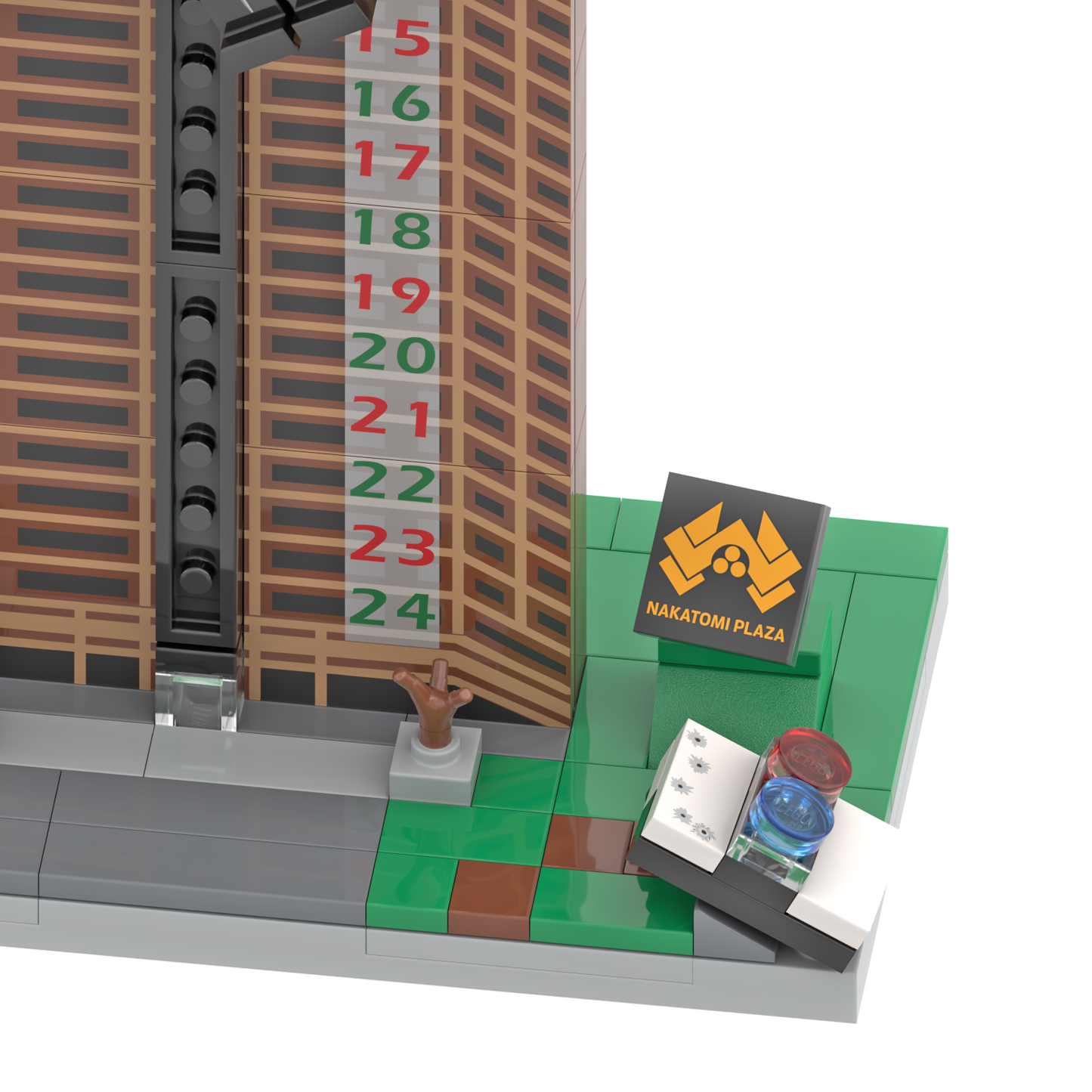Die Hard Advent Calendar - It's Not Christmas Until Hans Gruber Falls - Nakatomi Plaza - Custom Printed Building Set Made Using LEGO® Parts