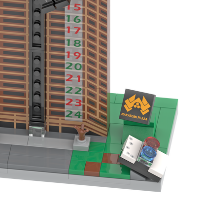 Die Hard Advent Calendar - It's Not Christmas Until Hans Gruber Falls - Nakatomi Plaza - Custom Printed Building Set Made Using LEGO® Parts