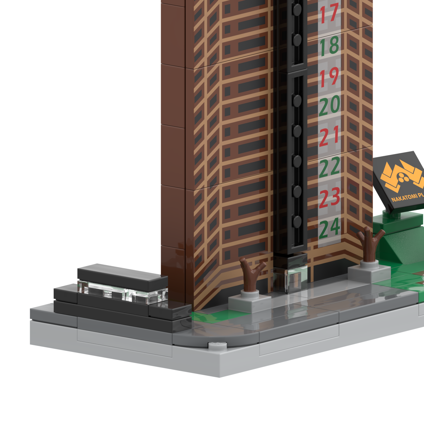 Die Hard Advent Calendar - It's Not Christmas Until Hans Gruber Falls - Nakatomi Plaza - Custom Printed Building Set Made Using LEGO® Parts