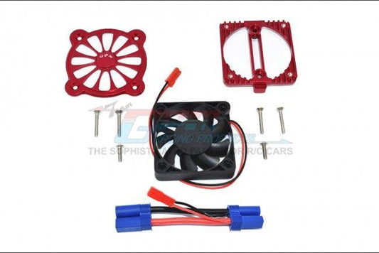 GPM ALUMINUM MOTOR HEATSINK W/ COOLING FAN ARRMA 1:10 KRATON 4S BLX / SENTON RED