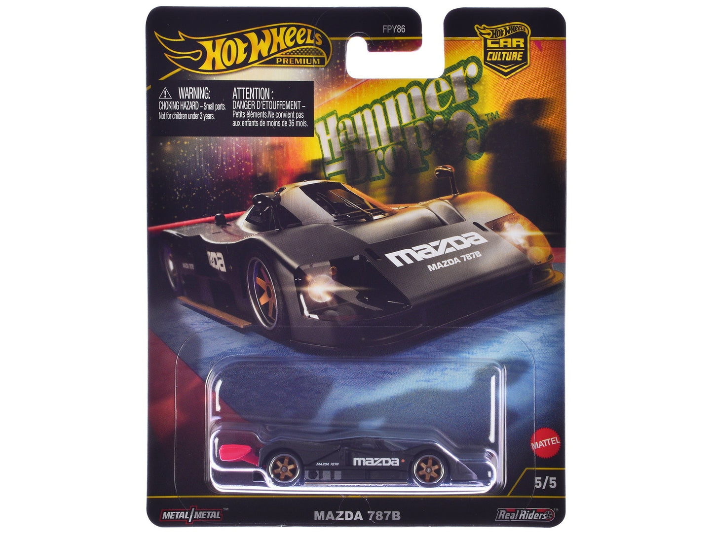 Mazda 787B Prototype Race Car Black "Hammer Drop" Series Diecast Model Car by Hot Wheels  free shipping USA