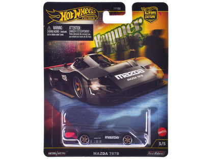 Mazda 787B Prototype Race Car Black "Hammer Drop" Series Diecast Model Car by Hot Wheels  free shipping USA