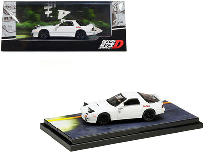 Mazda RX-7 (FC3S) RHD (Right Hand Drive) White "RedSuns" with Ryosuke Takahashi Driver Figure "Initial D" (1995-2013) Manga 1/64 Diecast Model Car by Hobby Japan  free shipping USA