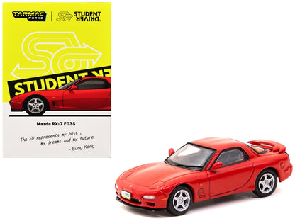 Mazda RX-7 FD3S RHD (Right Hand Drive) Red "Student Driver" "J Collection" Series 1/64 Diecast Model by Tarmac Works  free shipping USA