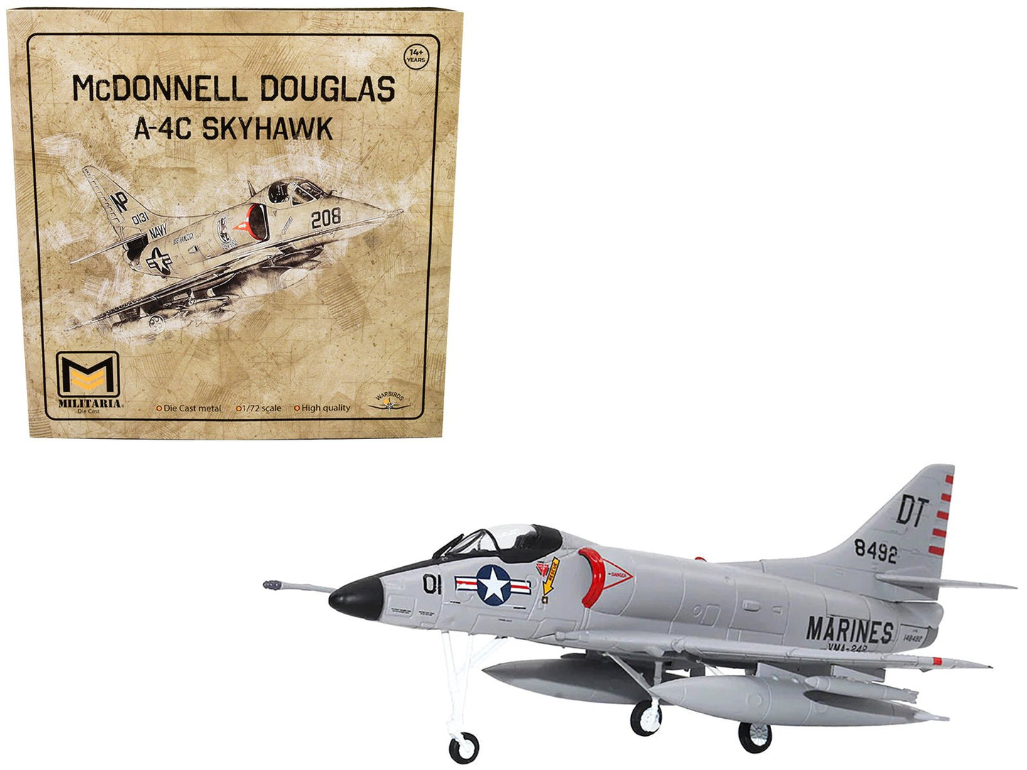 McDonnell Douglas A-4C Skyhawk Attack Aircraft "US Navy" 1/72 Diecast Model by Militaria Die Cast  free shipping USA