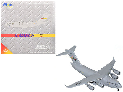 McDonnell Douglas C-17 Globemaster III Transport Aircraft "452nd AMW March ARB" United States Air Force "Gemini Macs" Series 1/400 Diecast Model Airplane by GeminiJets  free shipping USA