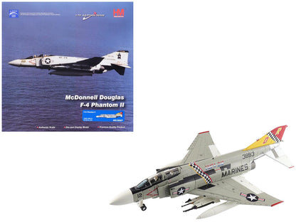 McDonnell Douglas F-4J Phantom II Fighter-Bomber Aircraft "153893 VMFA-312 Checkerboards" (1976) United States Marine Corps "Air Power Series" 1/72 Diecast Model by Hobby Master  free shipping USA