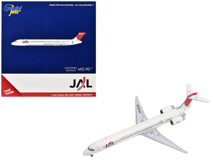 McDonnell Douglas MD-90 Commercial Aircraft "Japan Airines" (JA002D) White with Red Tail 1/400 Diecast Model Airplane by GeminiJets  free shipping USA