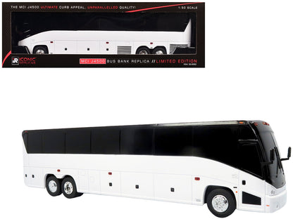 MCI J4500 Coach Bus Blank White Limited Edition 1/50 Model by Iconic Replicas  free shipping USA