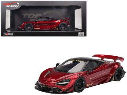 McLaren 720S "LB-Works" Gem Red Metallic with Black Top 1/18 Model Car by Top Speed  free shipping USA