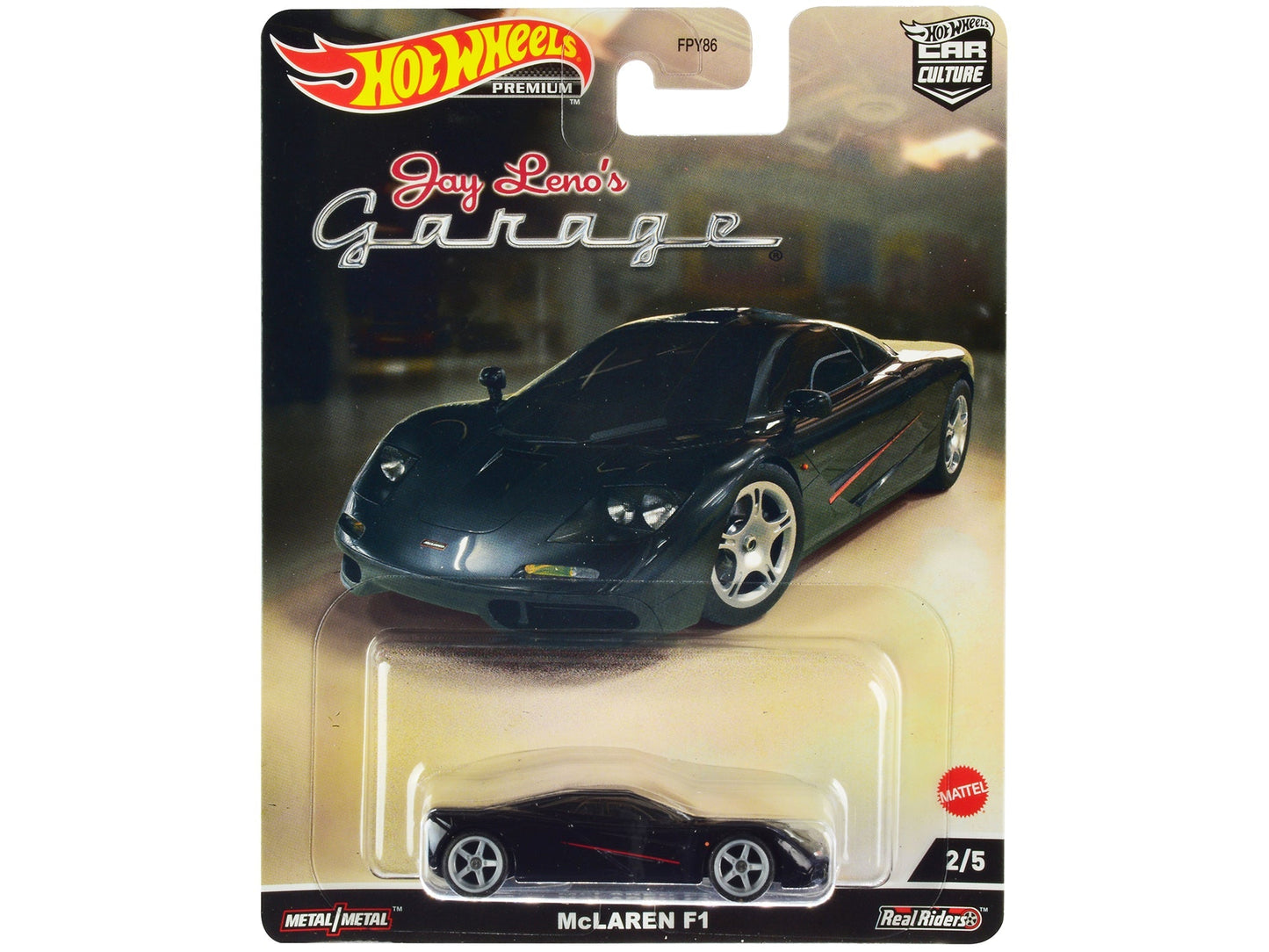 McLaren F1 Black with Red Stripes "Jay Leno’s Garage" Diecast Model Car by Hot Wheels  free shipping USA