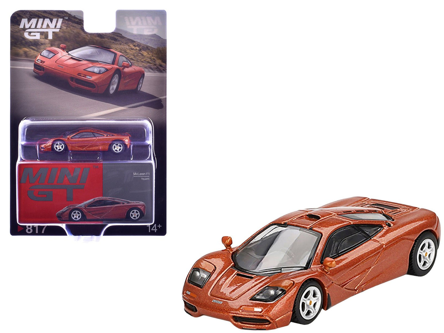 McLaren F1 Yquem Orange Metallic Limited Edition 1/64 Diecast Model Car by Mini GT  free shipping USA