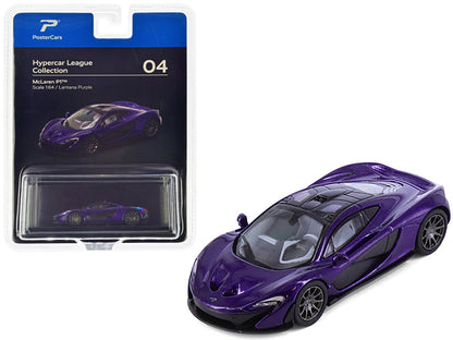 McLaren P1 Lantana Purple Metallic with Black Top "Hypercar League Collection" 1/64 Diecast Model Car by PosterCars  free shipping USA
