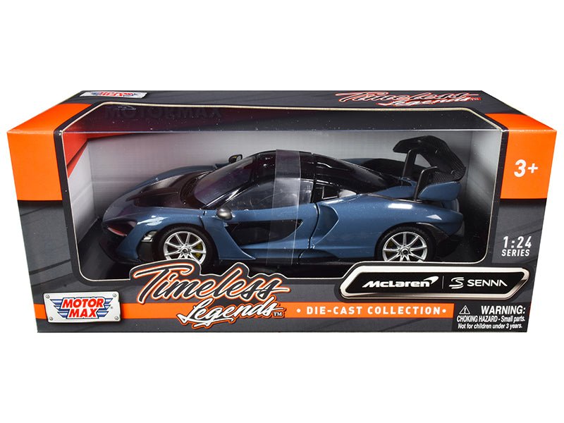 McLaren Senna Gray Metallic and Black "Timeless Legends" 1/24 Diecast Model Car by Motormax  free shipping USA