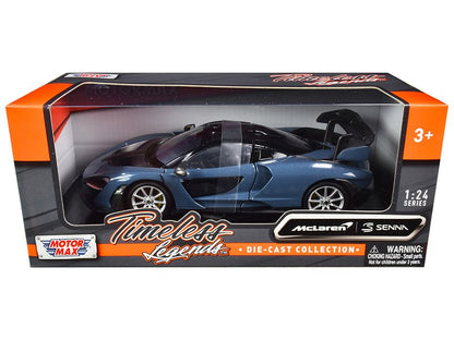McLaren Senna Gray Metallic and Black "Timeless Legends" 1/24 Diecast Model Car by Motormax  free shipping USA