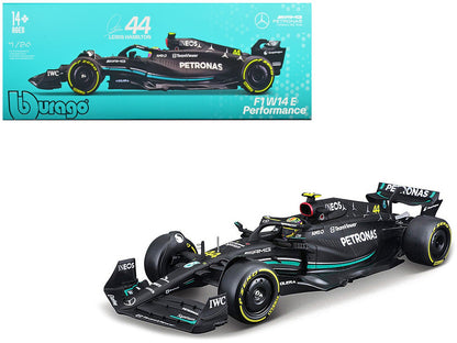 Mercedes-AMG F1 W14 E Performance #44 Lewis Hamilton "Petronas" Formula One F1 "World Championship" (2023) 1/24 Diecast Model Car by Bburago  free shipping USA
