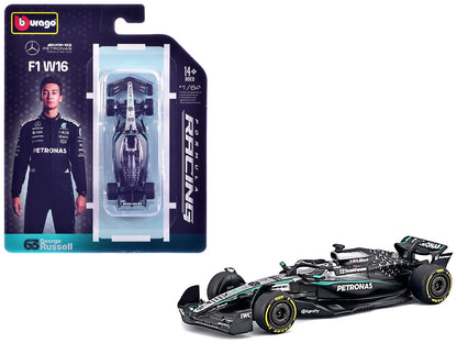 Mercedes AMG F1 W16 E Performance #63 George Russell Formula One F1 World Championship (2025) "Formula Racing" Series 1/64 Diecast Model Car by Bburago  free shipping USA