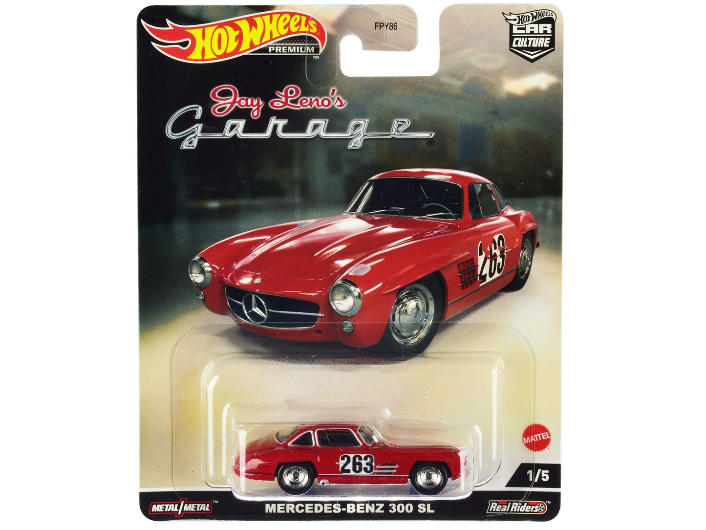 Mercedes-Benz 300 SL #263 Red (Weathered) "Jay Leno’s Garage" Diecast Model Car by Hot Wheels  free shipping USA